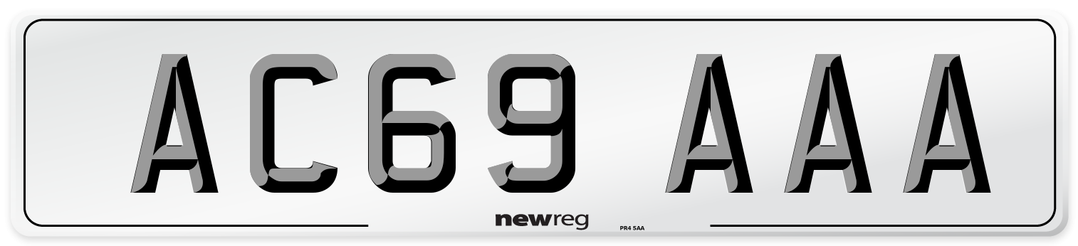 AC69 AAA Number Plate from New Reg